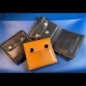 Leather wallets, sold separately